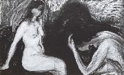 Edvard Munch Woman and man painting
